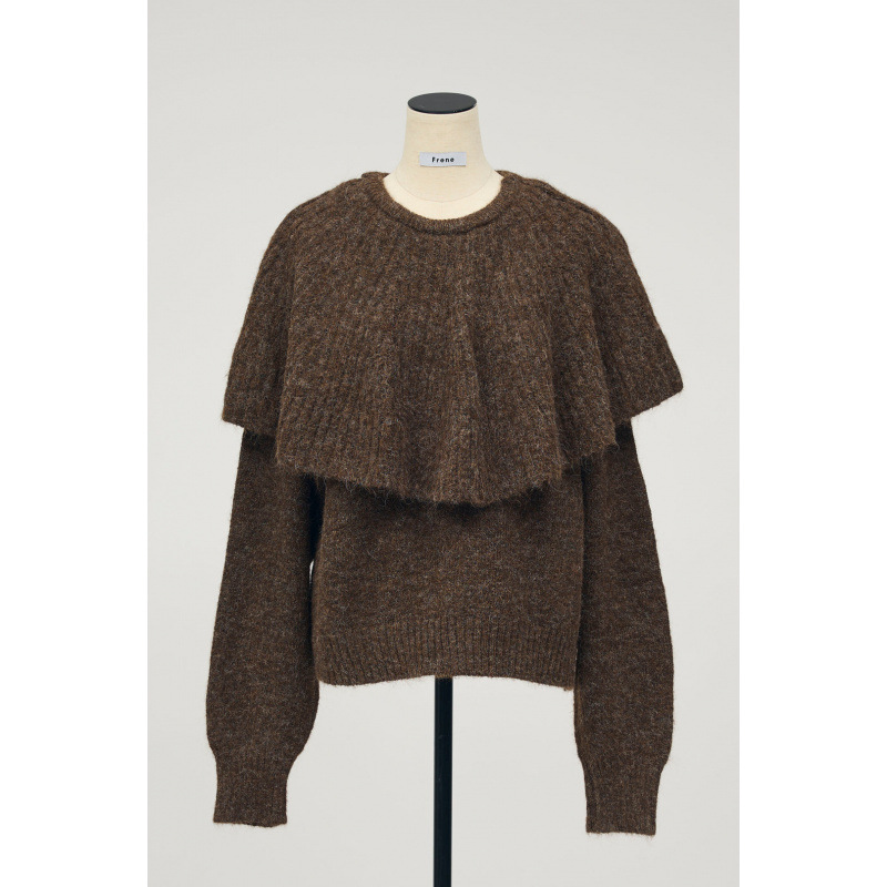 レディース ケープ風ニットセーター ゆったり 韓国風 3色展開