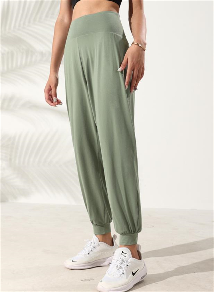 秋冬黒パンツ ハイウエスト薄手運動着ズボン