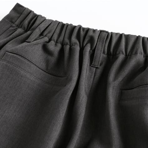 和風レトロ ワイドスラックス 男女兼用 黒パンツ