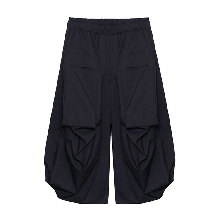 黒パンツ ワイド カジュアル ハイウエスト テーパード