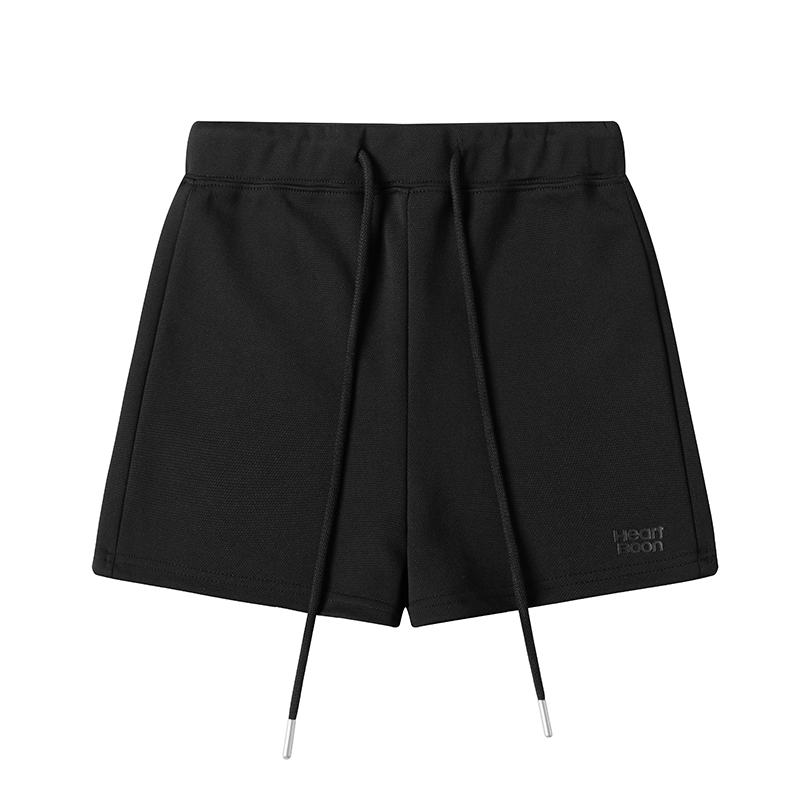 黒パンツ すっきりシルエット スポーティーパンツ