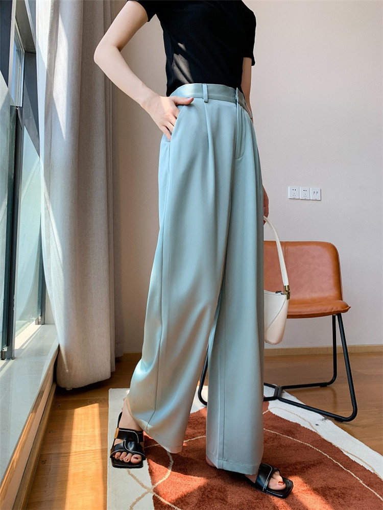 黒パンツ ハイウエスト ワイドパンツ ゆったり ストレート