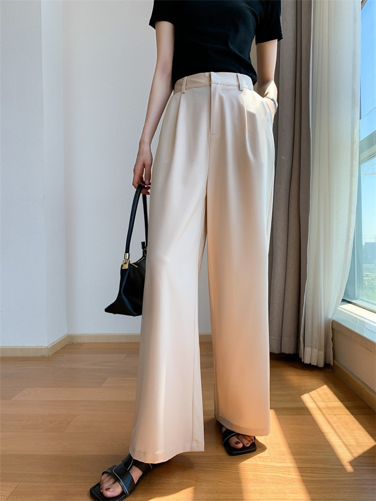 黒パンツ ハイウエスト ワイドパンツ ゆったり ストレート