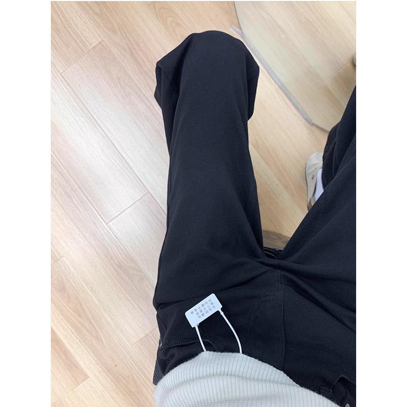 黒パンツ スタンダードワイドチノパン