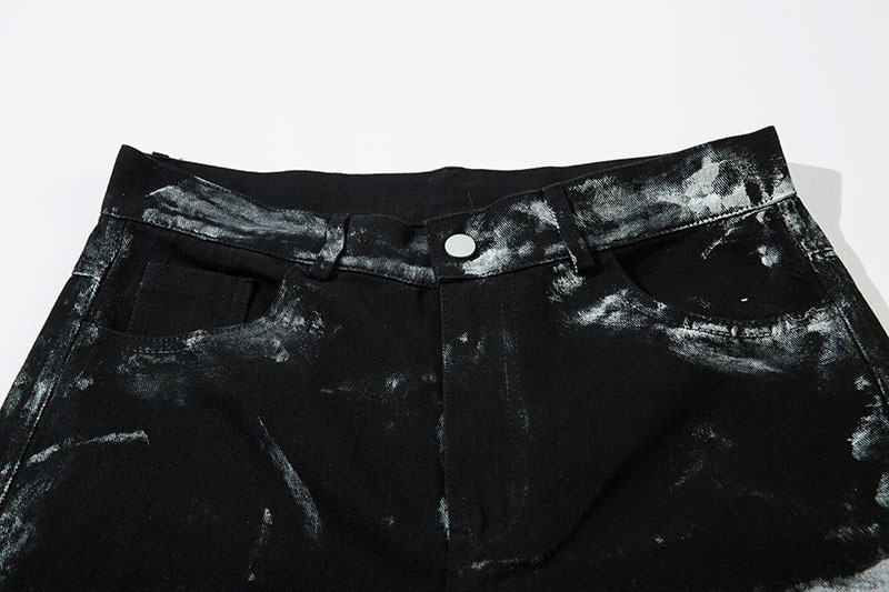 黒パンツ 男女兼用 黒 ワイドカーゴパンツ ヴィンテージ風