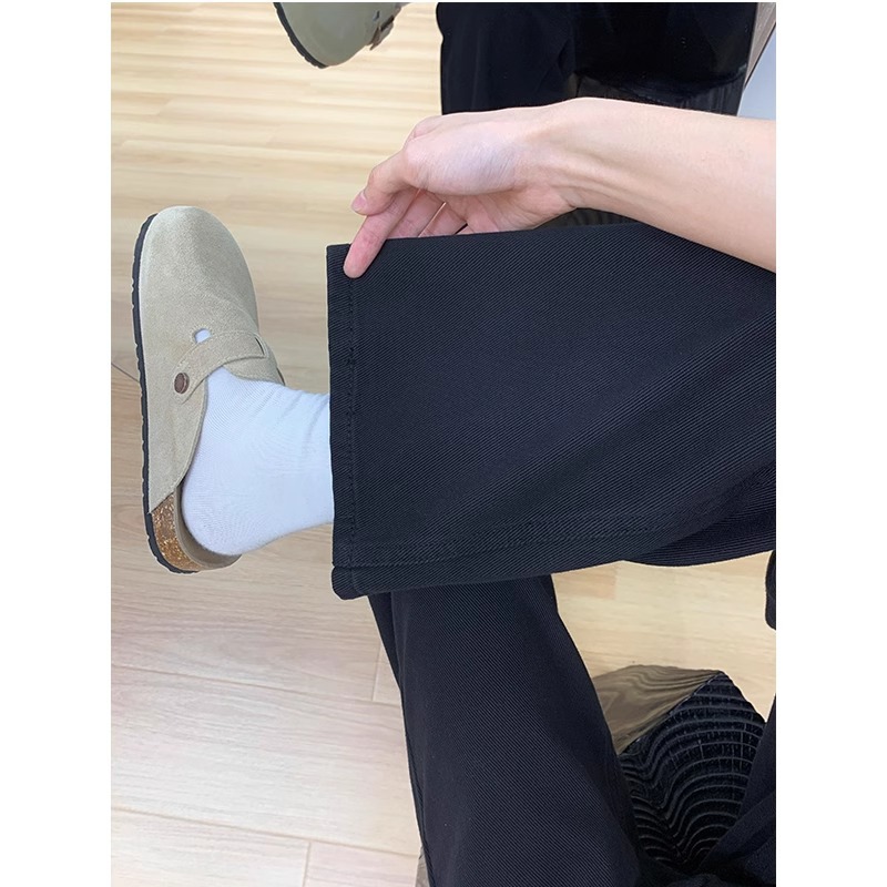 黒パンツ スタンダードワイドチノパン