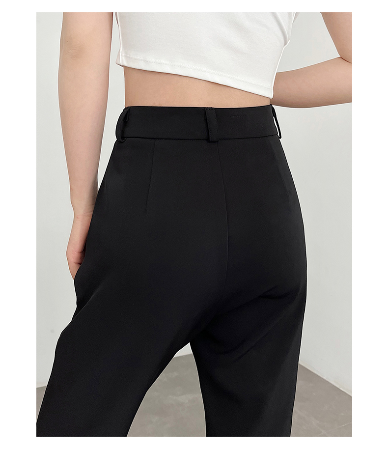 黒パンツ スタイリッシュ美脚フレアパンツ