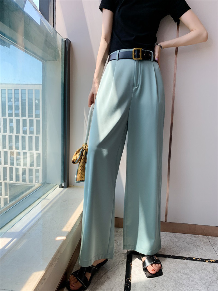 黒パンツ ハイウエスト ワイドパンツ ゆったり ストレート