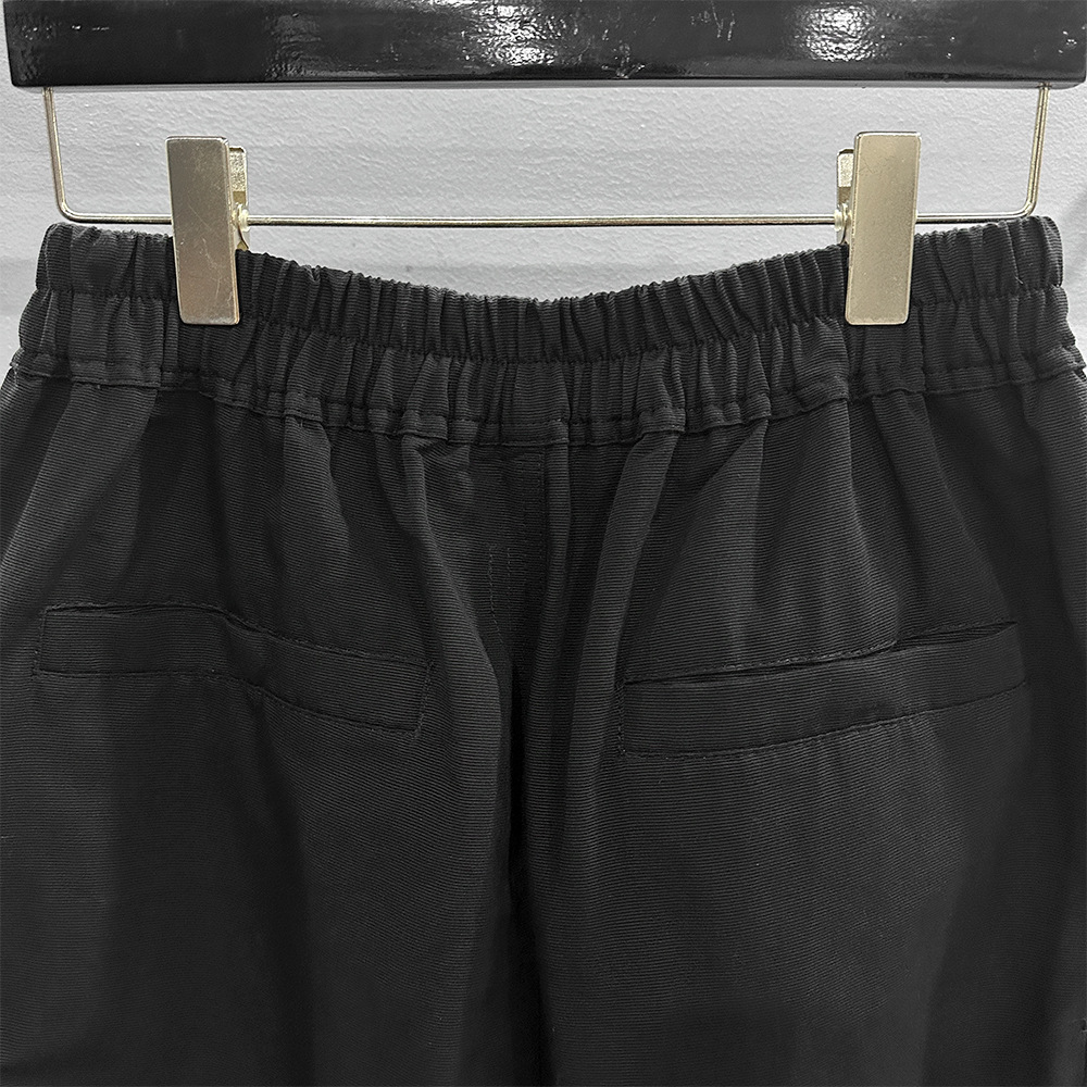 黒パンツ 黒カーゴハーフパンツ男女兼用ストリート系春夏