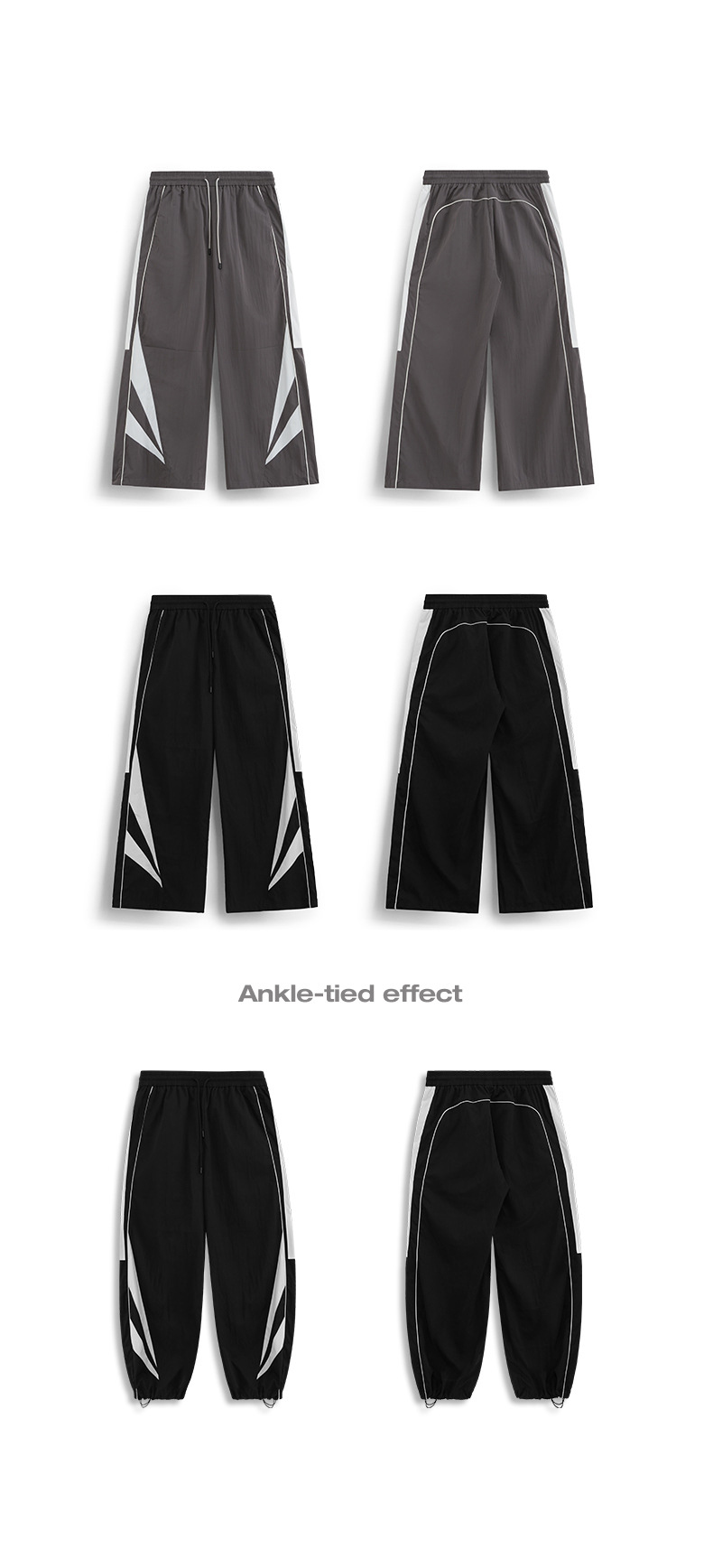 黒パンツ 男女兼用 黒 運動風 ジョガーパンツ サイドライン入り