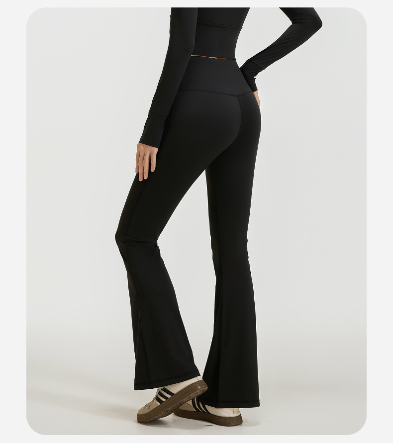 黒パンツ きれいめフレアパンツ ベーシックモデル