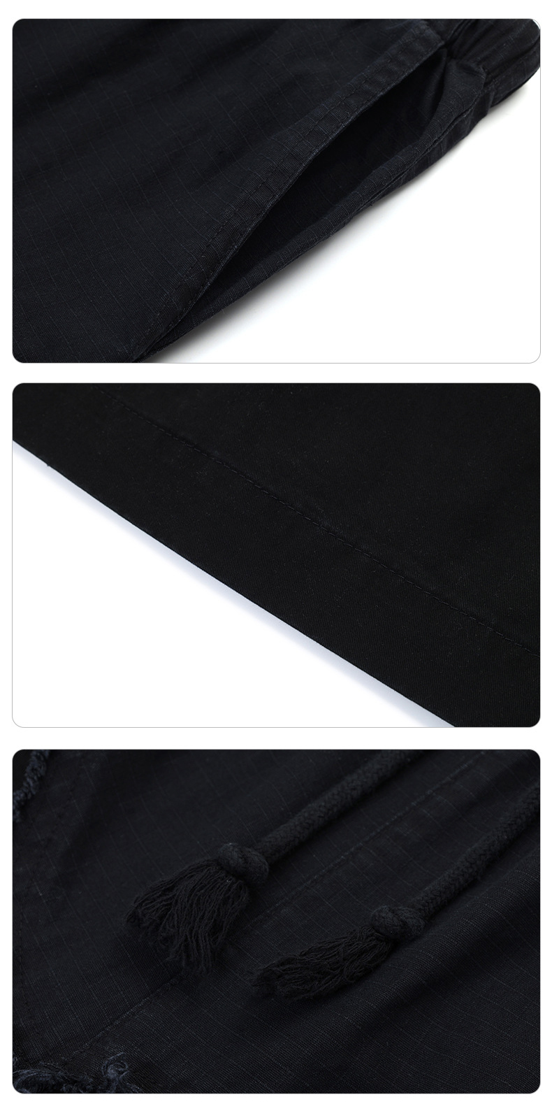 黒パンツ 男女兼用 ヴィンテージ風 黒ハーフパンツ ショートボトムス