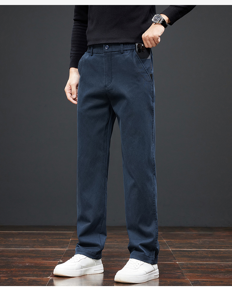 黒パンツ リラックスシルエットストレートスラックス