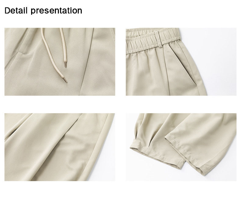 男性用ワイドシルエットテーパードパンツ 黒パンツ タック入り