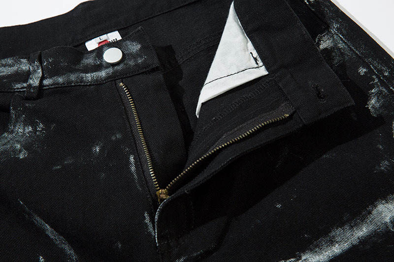 黒パンツ 男女兼用 黒 ワイドカーゴパンツ ヴィンテージ風