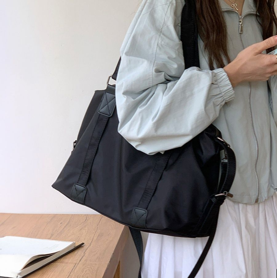 黒 バッグ 大容量黒トートバッグ通勤通学二通り鞄