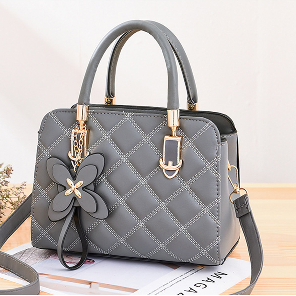 黒 バッグ キルティング合皮ハンドバッグ斜め掛け2way