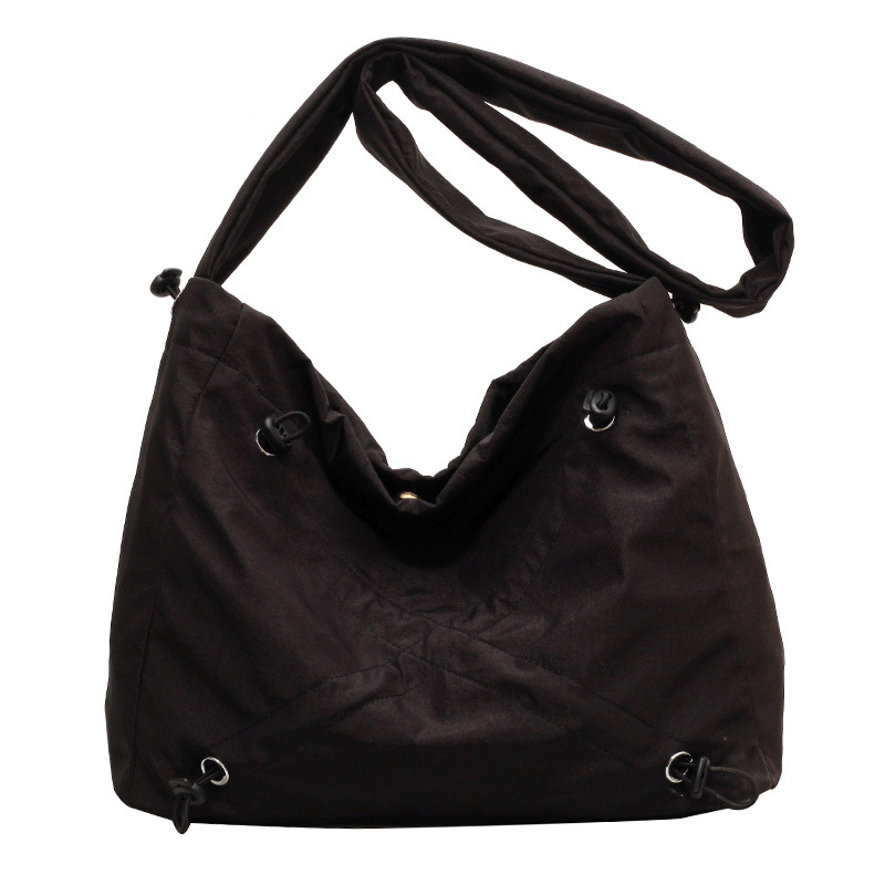 黒 バッグ 女性用ナイロン製黒ショルダーバッグ