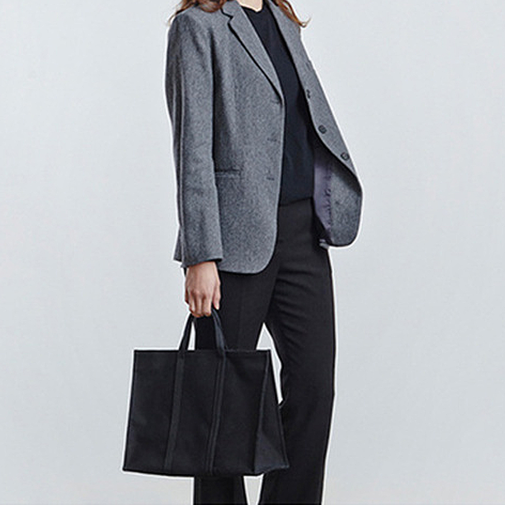 黒 バッグ 黒キャンバス大容量トートバッグ男女兼用