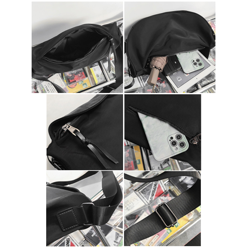 黒 バッグ 黒ショルダーバッグ 男女兼用 斜め掛け 防水 軽量