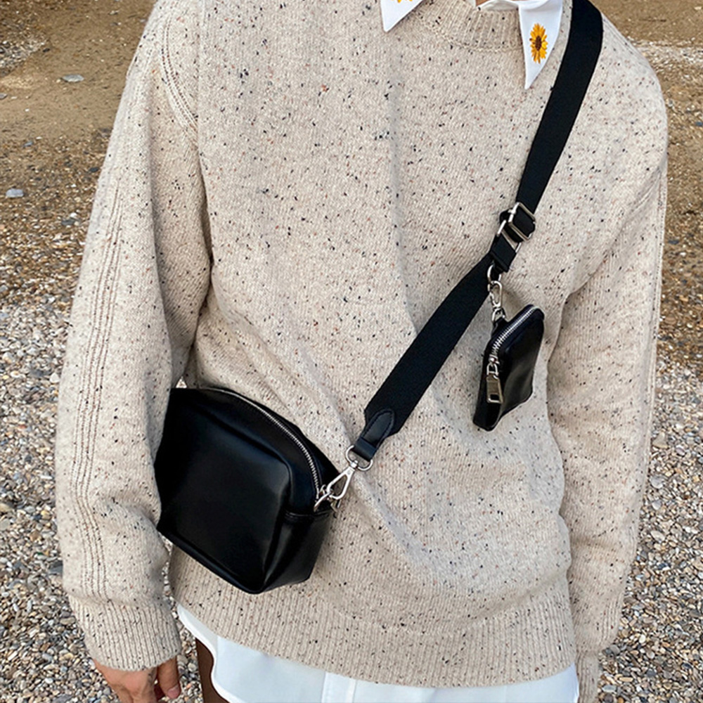 黒 バッグ 小さめショルダーバッグ ポーチ付き