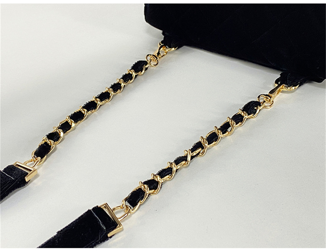 黒 バッグ 新作黒ベロアキルティングハンドバッグリュック二通り