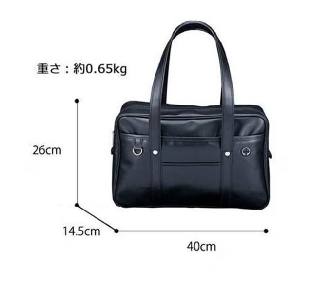 黒 バッグ 通学用黒バッグ イヤホン穴付き スクールバッグ 中高生向け