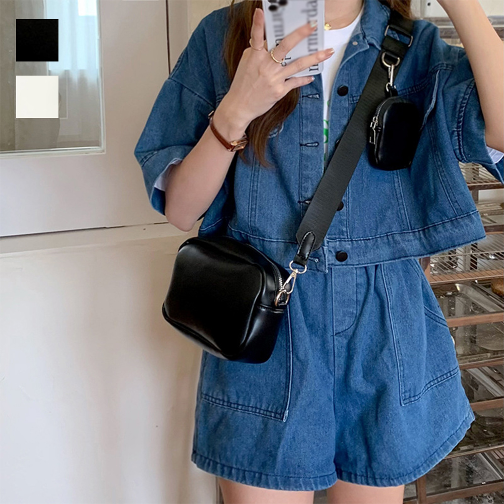 黒 バッグ 小さめショルダーバッグ ポーチ付き