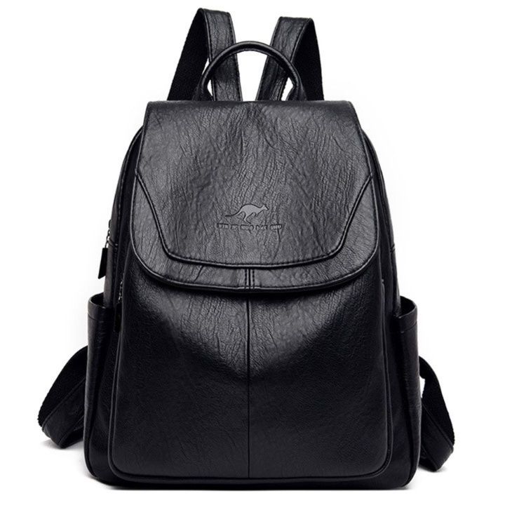 黒ショルダーバッグ 合皮製リュックサック