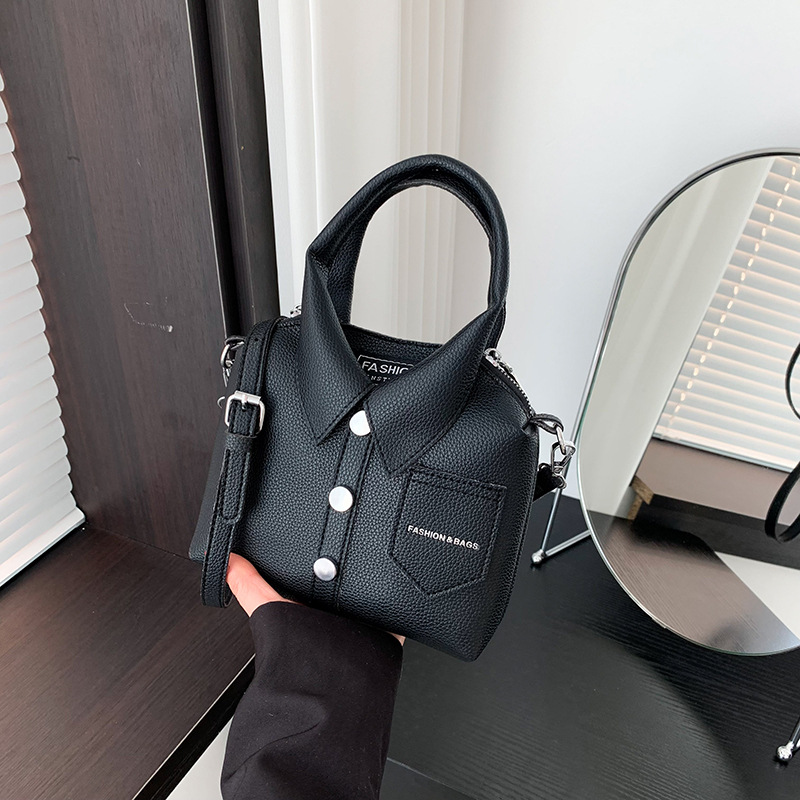 黒バッグ ジャケット型デザインミニショルダーバッグ