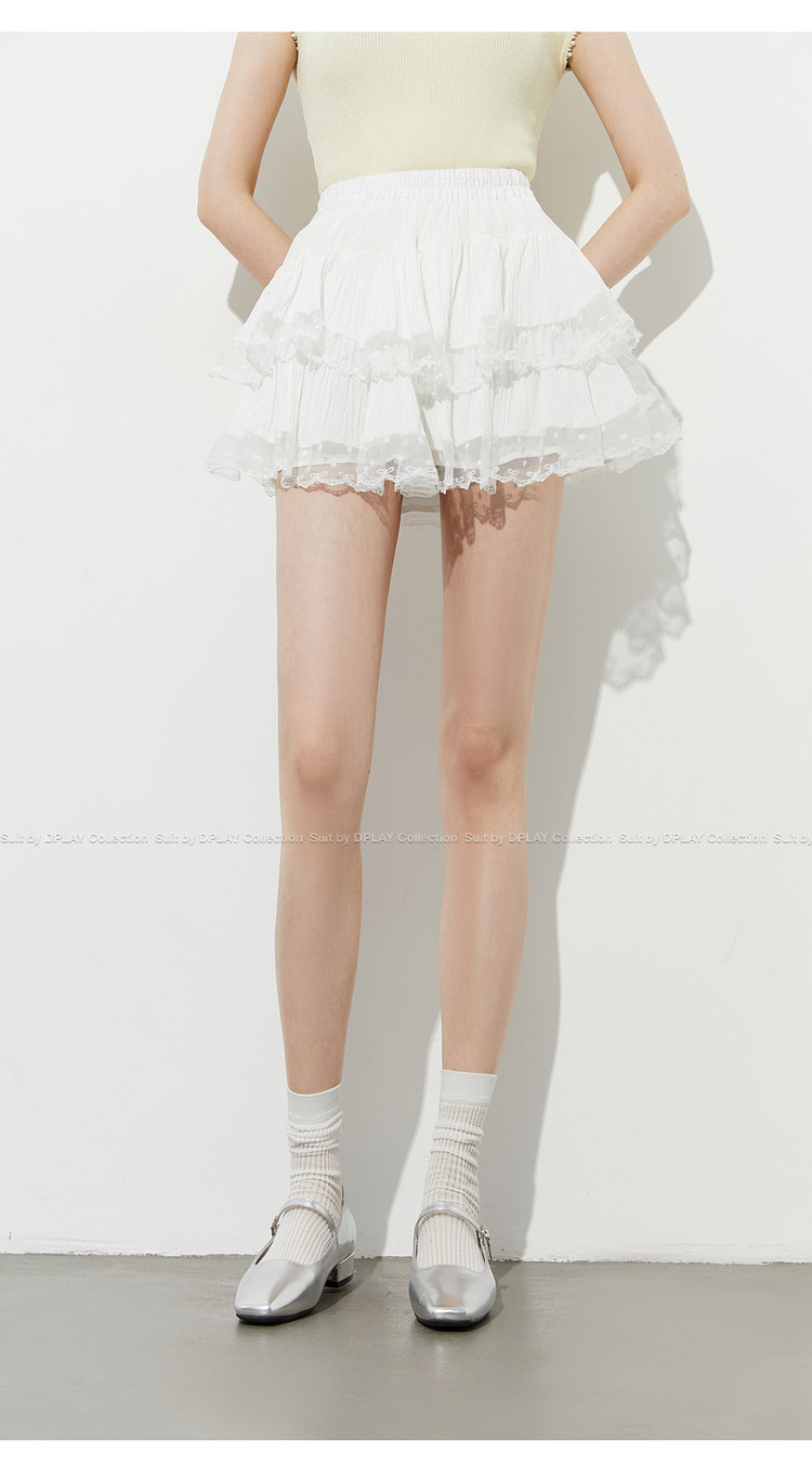 レース 服 ふんわり重ねレーススカート