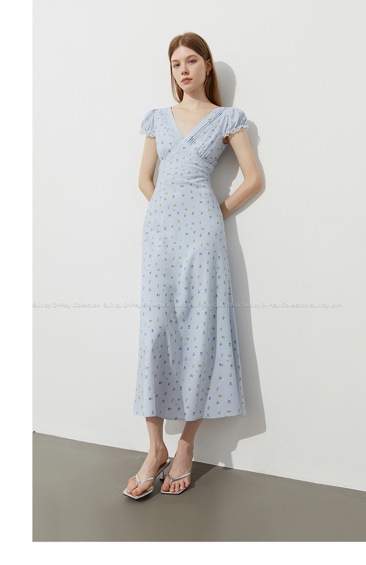 レース 服 小花柄ガーリーレースワンピース