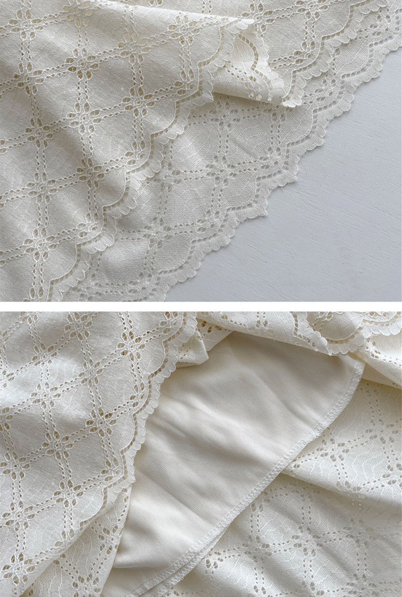 レース 服 透かし彫りレーススカート ロング丈フレア ティアード