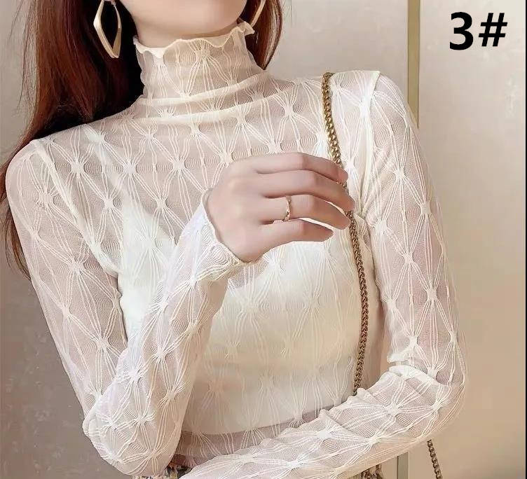 レース 服 秋冬新作 立ち襟レース トップス 上品着回し レディース