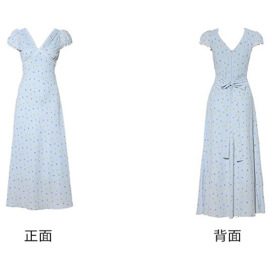 レース 服 小花柄ガーリーレースワンピース
