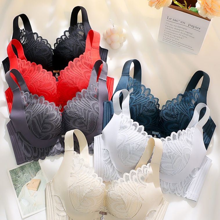 レース 服 花模様レース調整型美胸ブラジャー