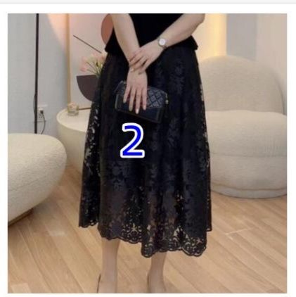レース 服 花柄刺繍レースロングスカート　ボトムス