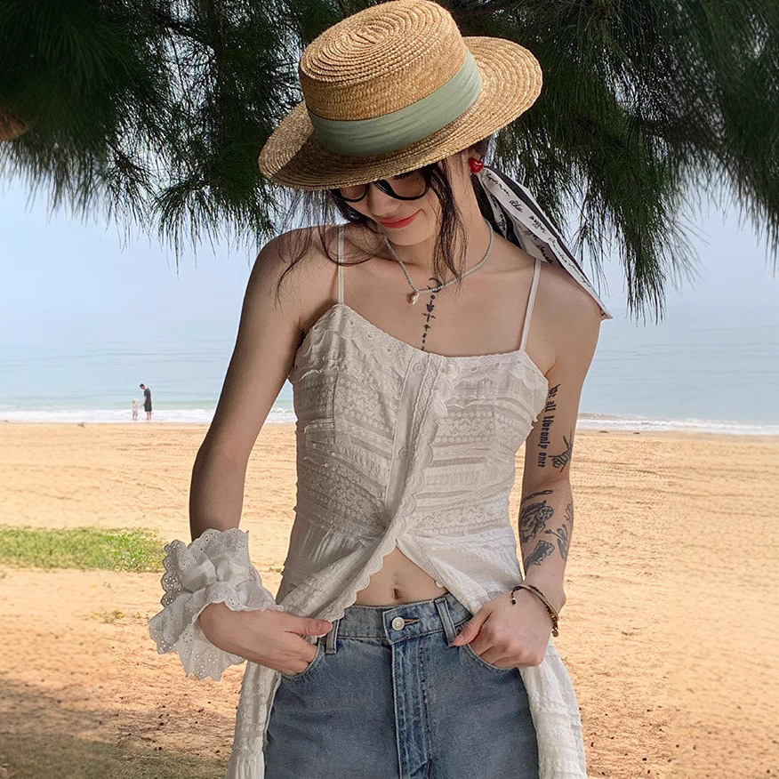 レース 服 デニムベーシックボトムス