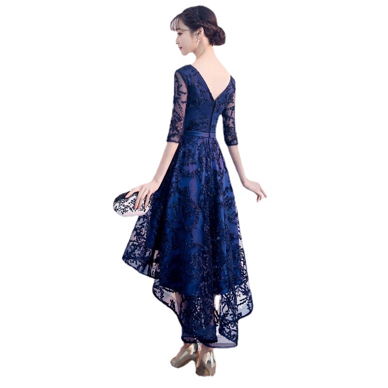 レース 服 フィッシュテール花柄レースワンピース