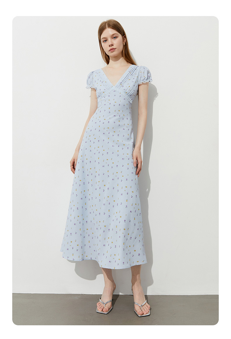 レース 服 小花柄ガーリーレースワンピース