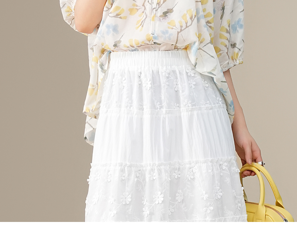 レース 服 花刺繍ティアードレースワンピース