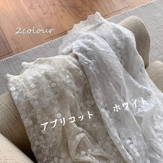 レース 服 二〇二五年新作 透け感レース ハイネック長袖ブラウス