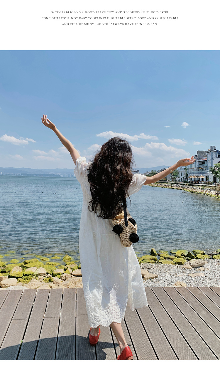 レース 服 夏風香る花刺繍レースワンピース