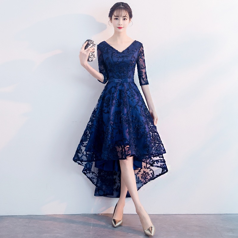 レース 服 フィッシュテール花柄レースワンピース