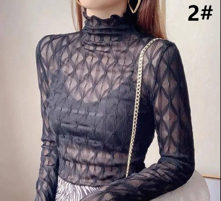 レース 服 秋冬新作 立ち襟レース トップス 上品着回し レディース