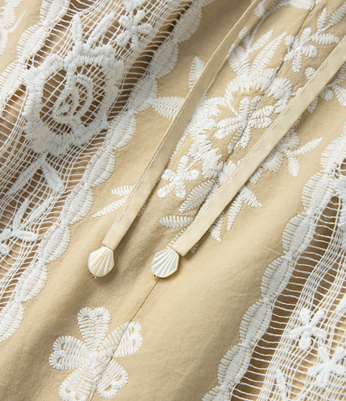 レース 服 花刺繍レースノースリーブブラウス