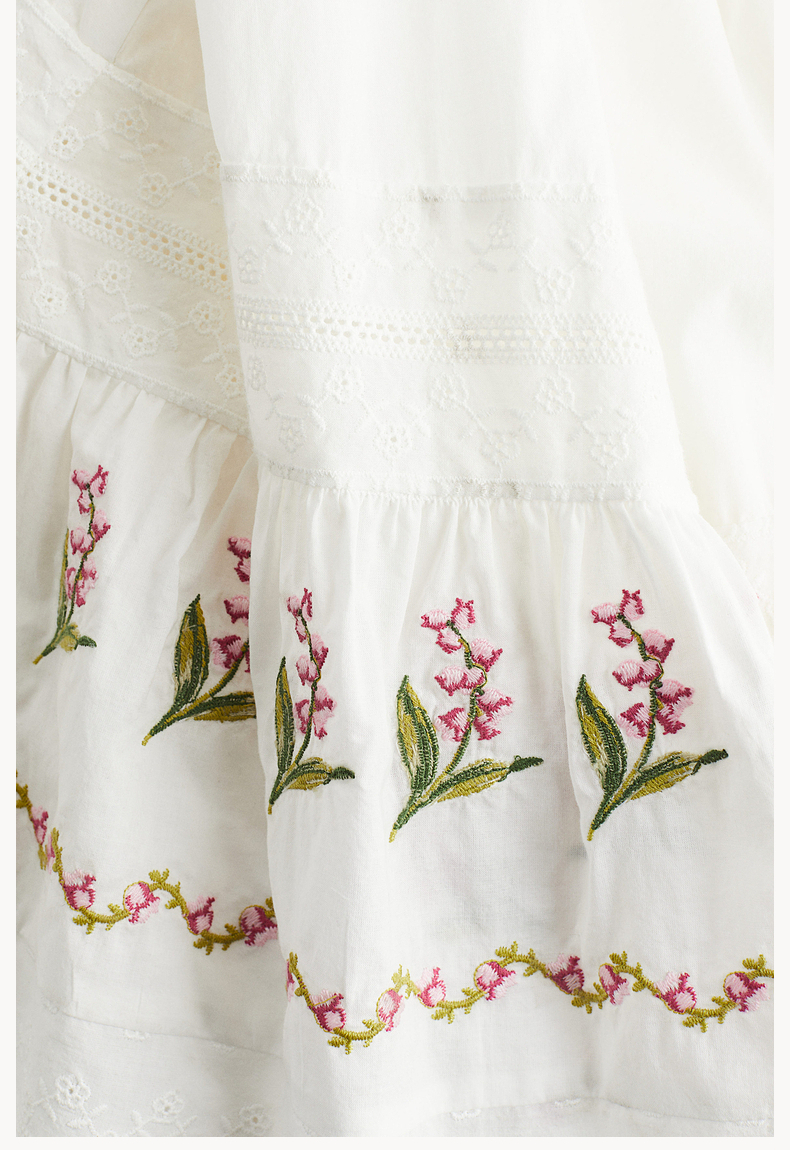 レース 服 花刺繍キャミソールレースワンピース