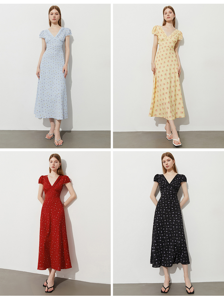レース 服 小花柄ガーリーレースワンピース