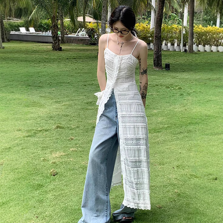 レース 服 デニムベーシックボトムス
