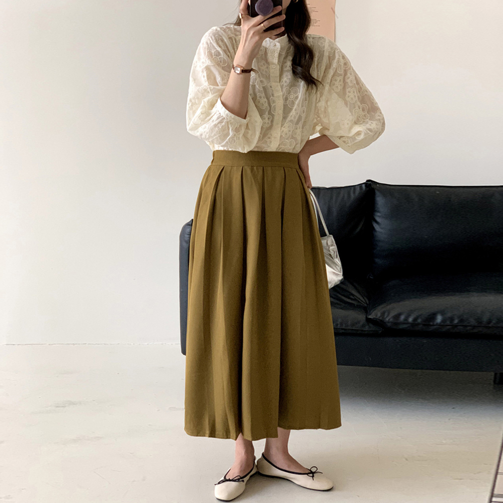 レース 服 花柄刺繍レース長袖ブラウス レディース